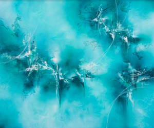 Art abstrait bleu